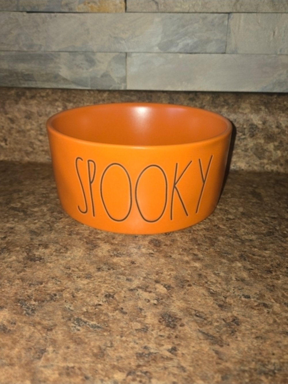 Rae Dunn Orange Ceramic Bowl - SPOOKY